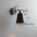 Helnys Nordic Copper Socket LED Wall Sconce with Pull Chain Switch