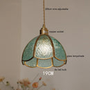 Helnys Nordic Copper Glass Hanging Pendant Light for Modern Living Spaces