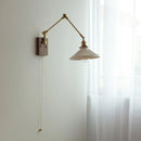 Helnys LED Swing Arm Wall Lamps Nordic Modern Ceramic Stair Light