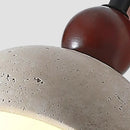 Helnys Glass Pull Chain Wall Sconce Rotate LED Lights White Travertine Bedside Lamp