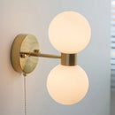 Helnys Gold Copper Glass Ball LED Wall Light Fixture Nordic Modern Bedside Lamp