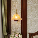 Helnys Bathroom LED Wall Light Glass Antique Brass Nordic Bedroom Lamp