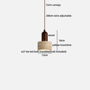 Helnys Stone Wood LED Pendant Lights with White Glass Ball - Nordic Modern Hanging Lamp