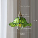 Helnys Nordic Copper Glass LED Pendant Light for Home Dining Hallway Balcony