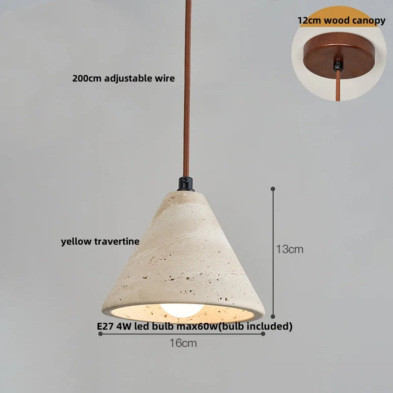Helnys Yellow Stone LED Pendant Light - Nordic Modern Design