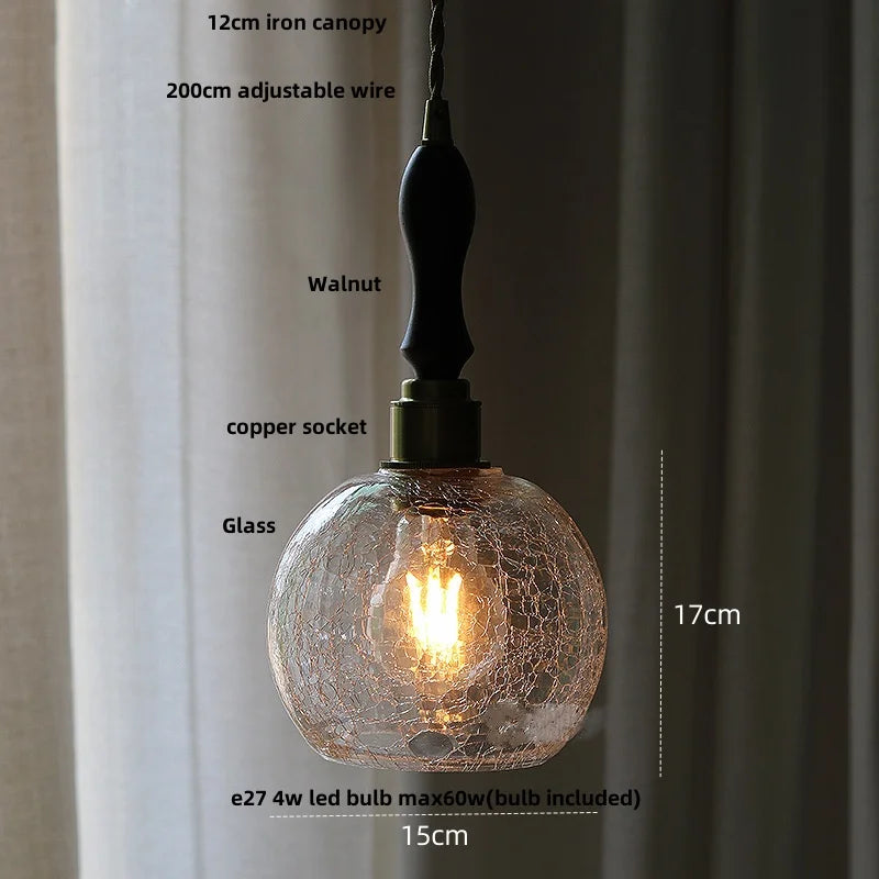 Helnys Nordic Flower Glass LED Pendant Lights for Dining Living Kitchen Room