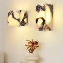 Helnys Square Bulgari Stone Wall Light for Living Room and Bedroom