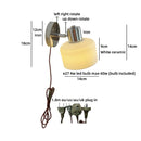 Helnys Japanese Style LED Wall Light Fixture Ceramic Wood Bedside Lamp