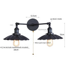 Helnys Vintage LED Wall Lamp Iron Industrial Style Loft Wandlamp