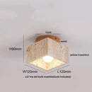 Helnys Modern Yellow Glass LED Ceiling Light Fixture for Living Room