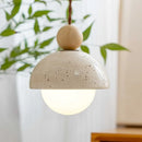 Helnys Wabi Sabi LED Pendant Lamp Yellow Travertine for Bedroom Home Decoration