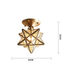 Helnys American Copper Vintage Ceiling Lights Glass LED Lamps