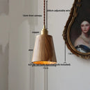 Nordic Walnut Wood LED Pendant Lamp by Helnys - Adjustable Hanging Light