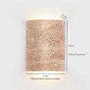 Helnys Nordic LED Wall Light COB Travertine Bedside Lamp - Yellow Square