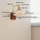 Helnys Ceramic Flower Design LED Wall Lamp for Bedroom and Bathroom