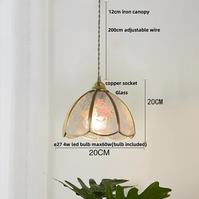 Helnys Luxury Glass Flower LED Pendant Lights - Modern Nordic Style