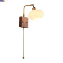 Helnys White Pumpkin Glass LED Wall Lamp for Kids Room & Bathroom Mirror Lighting