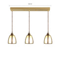 Helnys Nordic Copper LED Pendant Light with Knob Switch - Modern Hanging Lamp