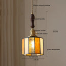 Helnys Vintage LED Pendant Lamp with Copper Socket & Glass Lampshade