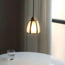 Helnys Nordic Glass LED Pendant Light Copper Hanging Lamp