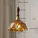 Helnys Nordic Copper Glass Hanging Pendant Light for Modern Living Spaces