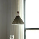 Helnys White PVC LED Pendant Light Japan Style Hanging Lamp