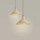 Helnys LED Pendant Lights: Japanese Style Micro Cement Wood Hanging Lamp for Home Decor
