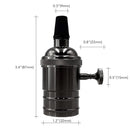 Helnys Retro E27 Socket Lamp Base Holder Vintage Edison CE UL