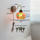 Helnys Resin Shell LED Wall Lights Pull Chain Switch Staircase Lighting