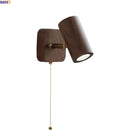 Helnys Pull Chain Switch LED Wall Lamp Sconce for Bedroom and Bathroom