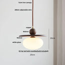 Helnys Adjustable LED Glass Pendant Lights - Modern Nordic Tiffany Copper Wood Hang Lamp