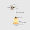 Helnys Ceramic LED Wall Sconce with Adjustable Copper Arm - Nordic Modern Style