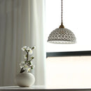Helnys White Ceramic LED Pendant Chandelier - Japanese Style Hanging Lamp