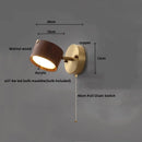 Helnys LED Wall Sconce Walnut Wood Base Modern Art Lamp