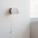 Helnys Glass Wall Light Sconce LED Switch Nordic Bedroom Bathroom Stairs Aplique Pared