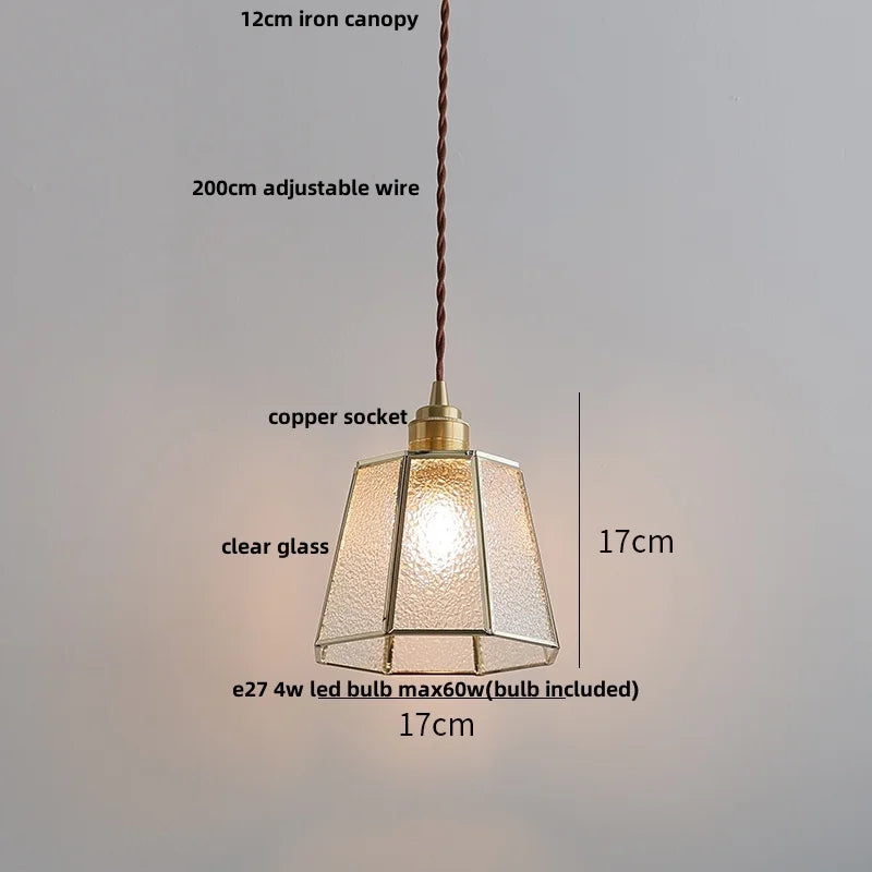 Helnys Blue Glass LED Pendant Light - Nordic Modern Hanging Lamp