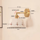 Helnys Ceramic LED Wall Lamp with Pull Chain Switch - Up Down Rotate Copper Mirror Light