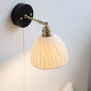 Helnys White Ceramic LED Wall Sconce - Modern Nordic Decor Wall Lamp Sconce