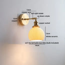 Helnys Nordic LED Wall Light White Umbrella Style Swing Copper Arm Bedside Lamp