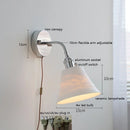 Helnys Adjustable Arm LED Wall Sconce White Glass Ball Mirror Stair Light