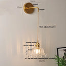 Helnys Clear Glass LED Wall Lights with Pull Chain Switch