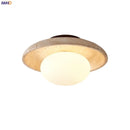 Helnys White Glass LED Ceiling Light Japan Style Ceiling Lamp