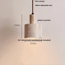 Helnys Nordic LED Pendant Lamp Yellow Travertine Wood Hanging Light