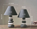 Helnys Stone Ceramic Table Lamp for Home Decoration Lighting