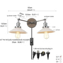 Helnys 2-Head LED Wall Sconce with Pull Chain Switch for Home, Coffee Bar, Bathrooms