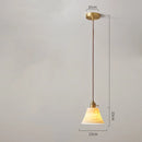 Helnys White Ceramic Brass Pendant Lights for Restaurant Bedroom - Nordic Style