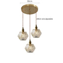 Helnys Modern Clear Glass LED Pendant Light Copper Socket for Home Indoor Decor