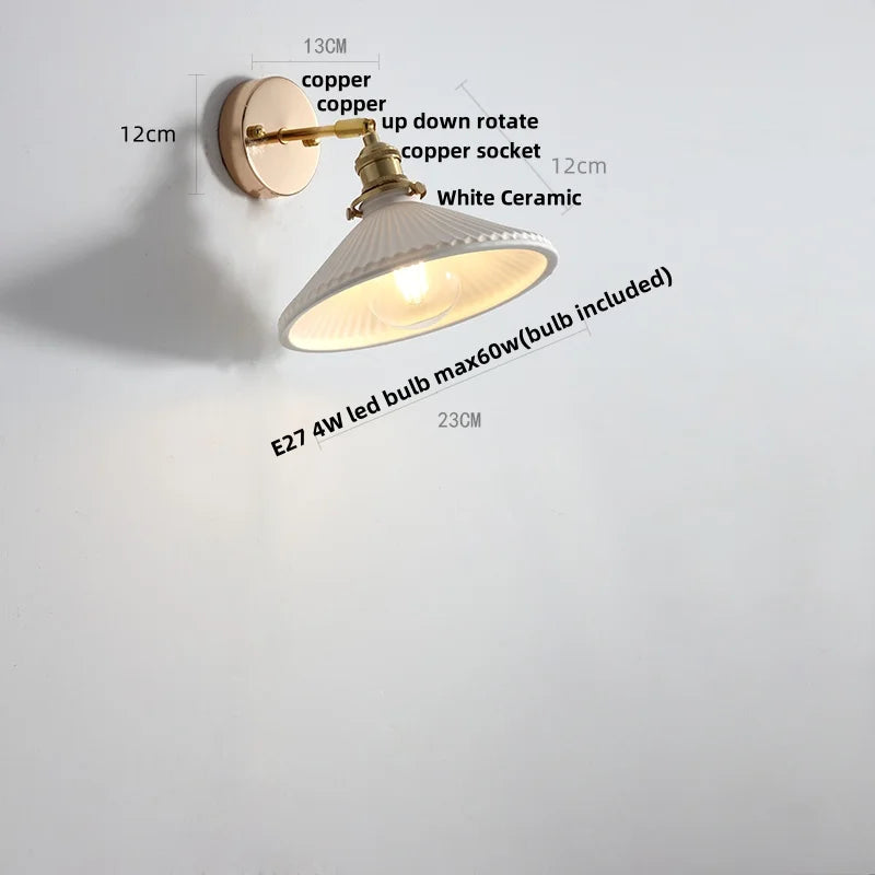 Helnys LED Wall Lights Pull Chain Switch Bedroom Bedside Lamp