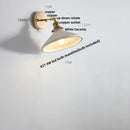 Helnys Ceramic LED Wall Lamp Sconce Up Down Rotate Modern Bathroom Mirror Light