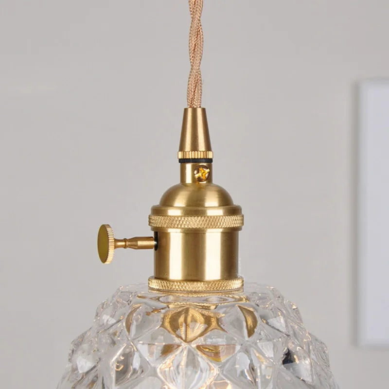 Helnys Clear Glass LED Pendant Lamp - Nordic Modern Minimalism Hanging Light